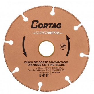 Disco Diamantado Super Metal para Esmerilhadeira - 115mm - Cortag